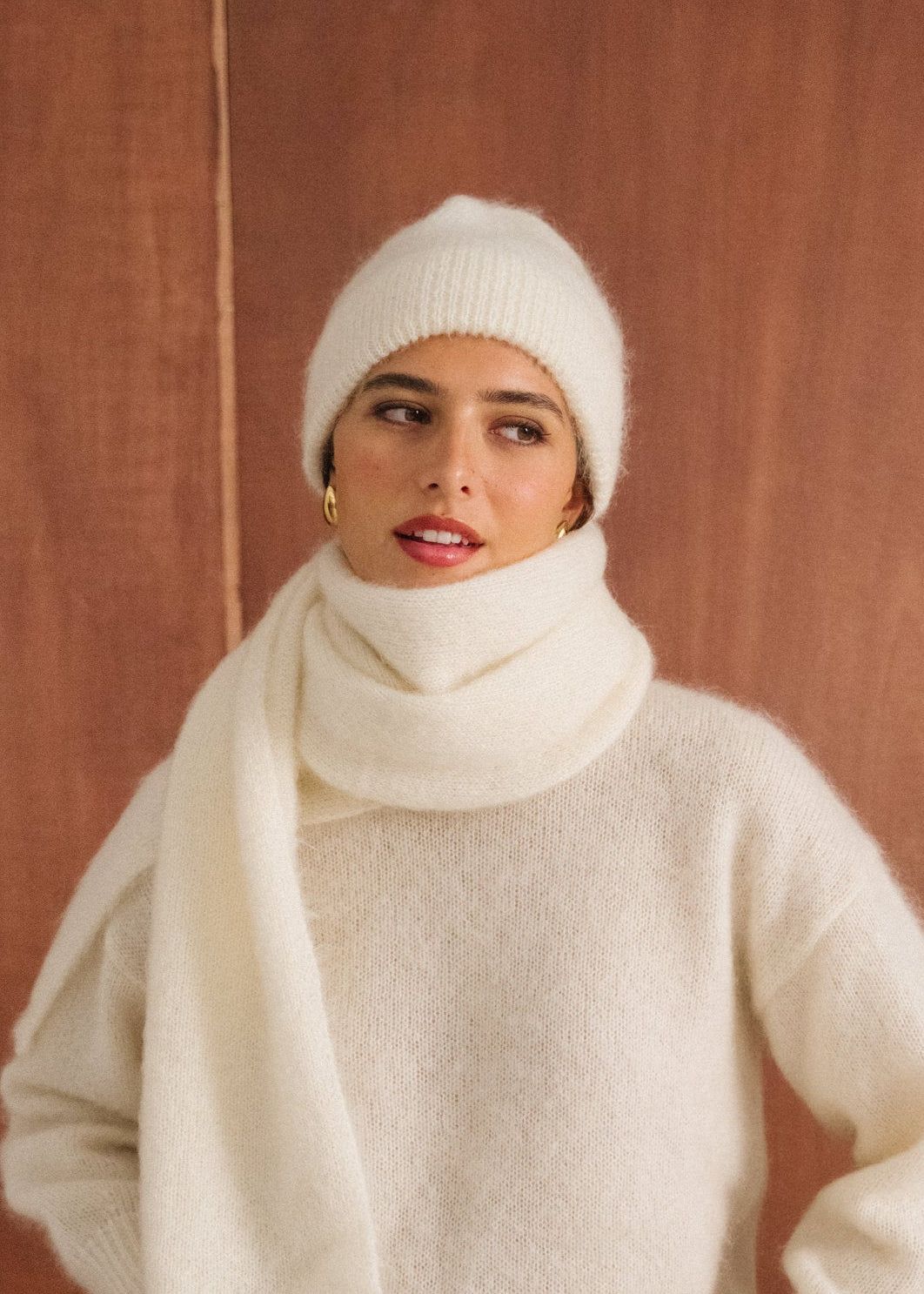 Bonnet en mohair certifié | écru "nina", Bonjour Demain, photo 4