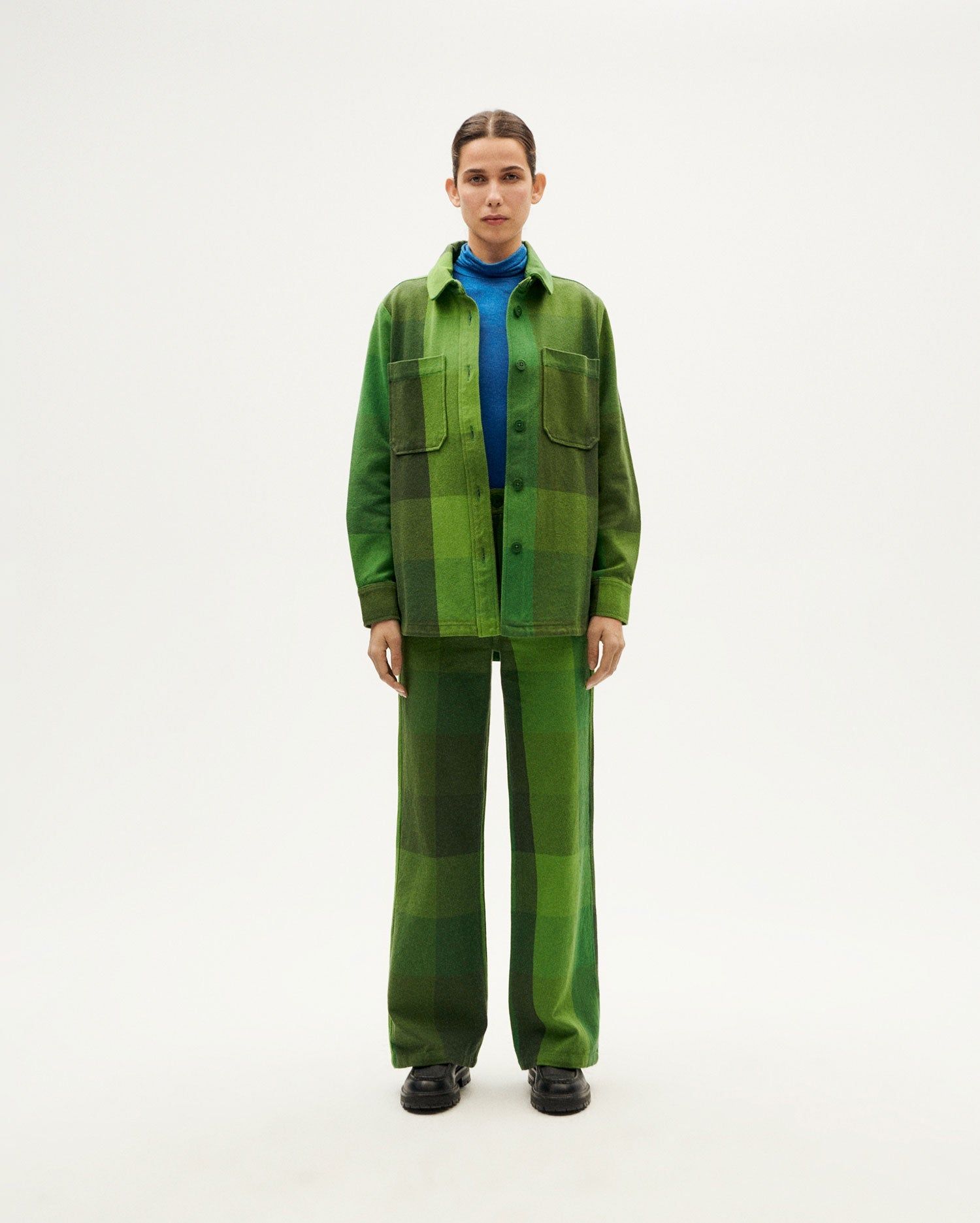 Overshirt aus Bio-Baumwolle | Grün "central blanket norita overshirt - multicolor", Thinking Mu, Foto 7