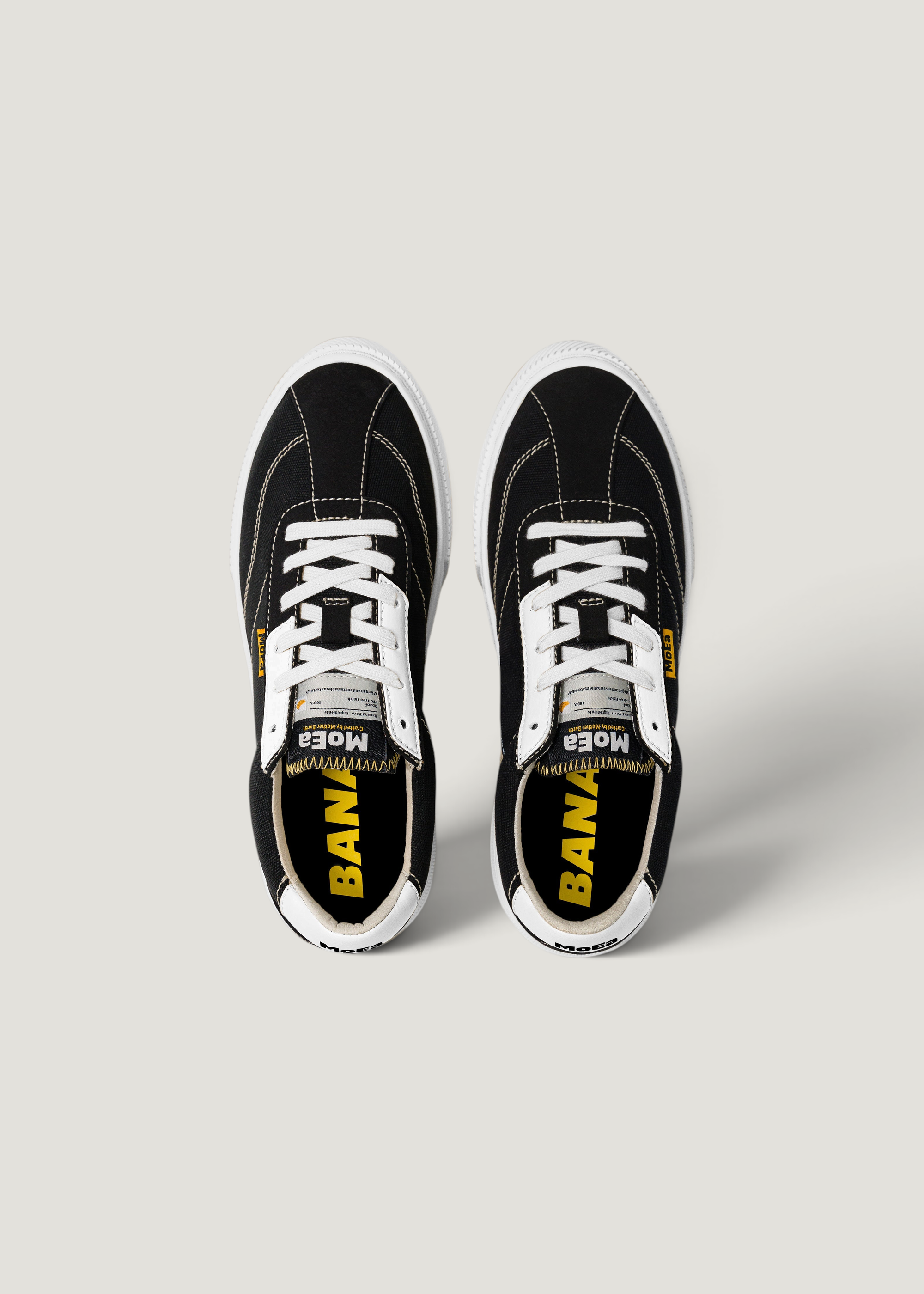 Sneaker aus recycelten Materialien | Schwarz " gen4 - banana black&white", Moea, Foto 4