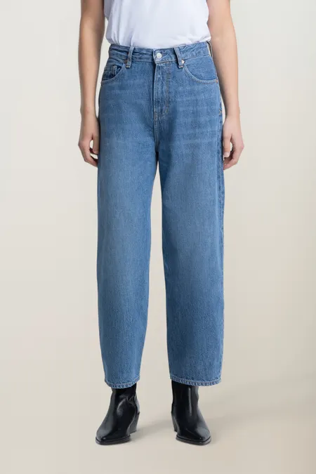 Jean ballon en coton bio, Kings of Indigo