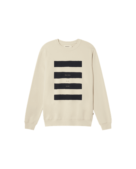 Sweatshirt aus Bio-Baumwolle | Ecru mit Print "hello playa sweatshirt ivory", Thinking Mu, Foto 5