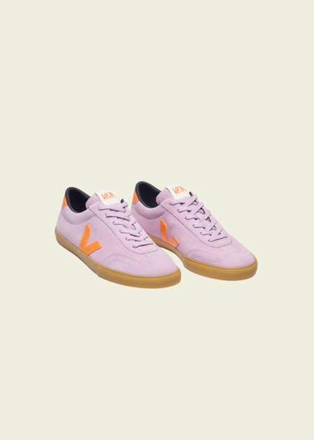 Baskets en cuir | orange et violet "volley - orchid_fury_natural" - Veja