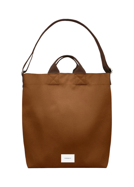Sac tote/bandoulière 19l en matière recyclée | marron "ground shopper bag - sepia brown"