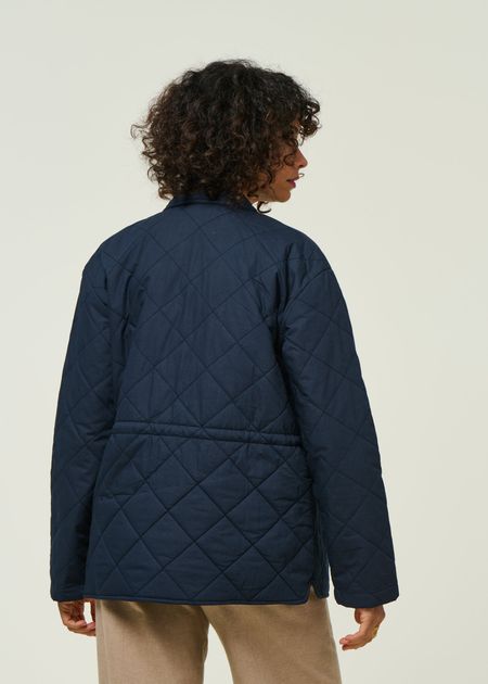 Wattierte Jacke aus Bio-Baumwolle und recyceltem Material | Marineblau "padded overshirt - night sky', Knowledge Cotton Apparel, Foto 3