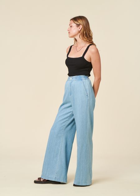 Pantalon en lin | bleu "lilian - alabama super light", Kings of Indigo, photo 4