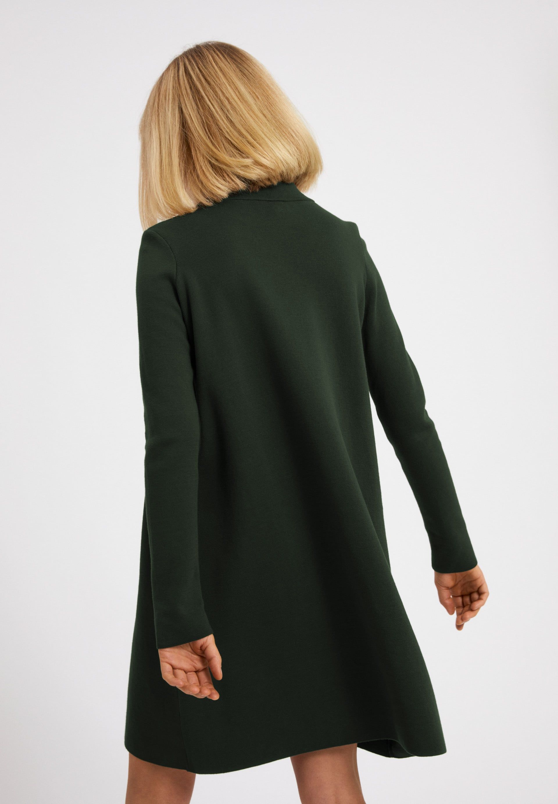 Robe pull à col cheminée vert bouteille en coton bio - friadaa vintage green, Armedangels, photo 3