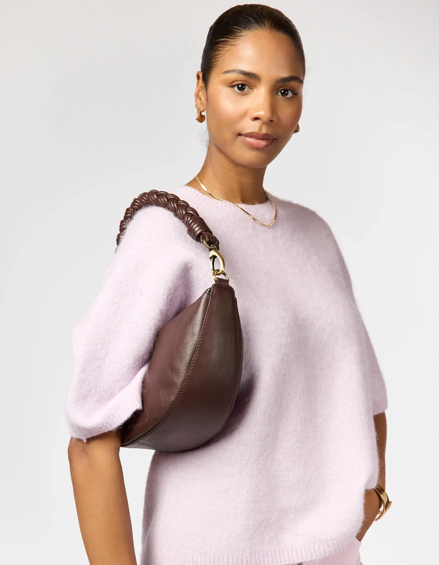 Sac en cuir certifié | marron grainé "leo - chocolate soft grain", O My Bag, photo 6