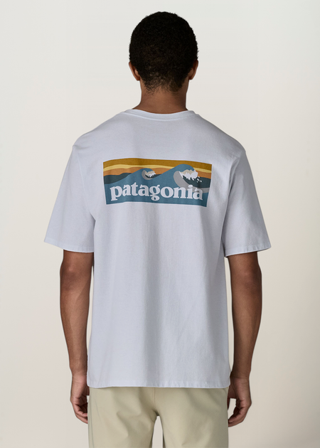 T-shirt à poche en matières recyclées | blanc "boardshort logo pocket responsibilitee - fbwi" - Patagonia