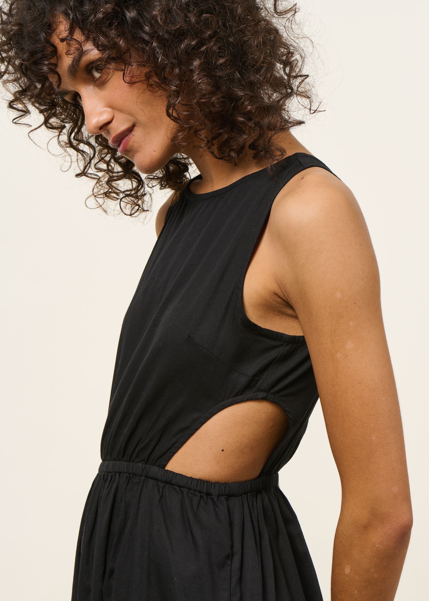 Robe en coton bio | noir "black kin dress", Thinking Mu, photo 2
