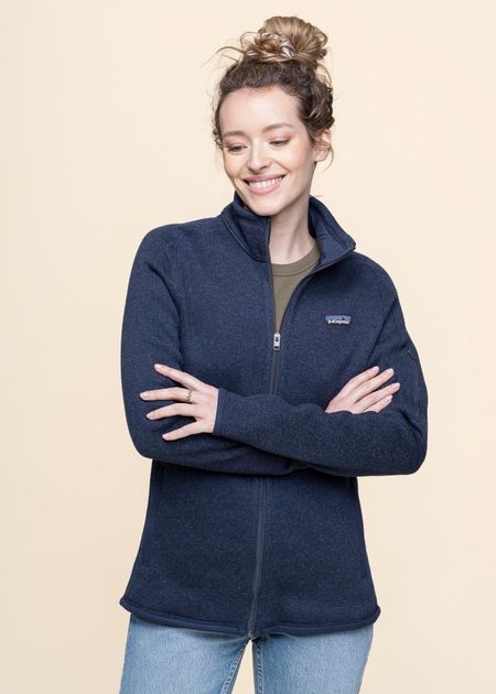 Veste polaire en matière recyclée | marine "better sweater jkt - new navy"