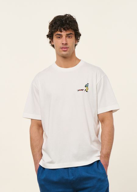 T-shirt en coton bio | blanc "neighbourhood" - Olow