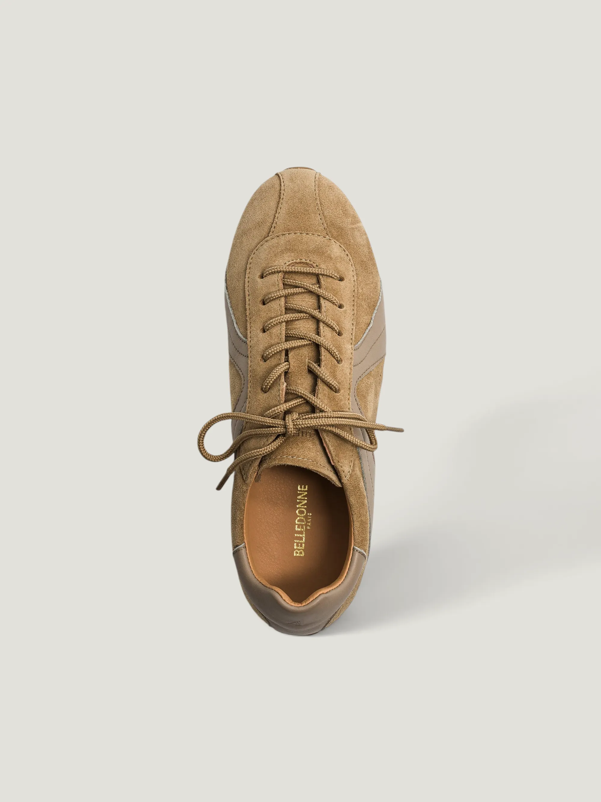 Baskets en cuir certifié | camel "B4", Belledonne Paris, photo 3