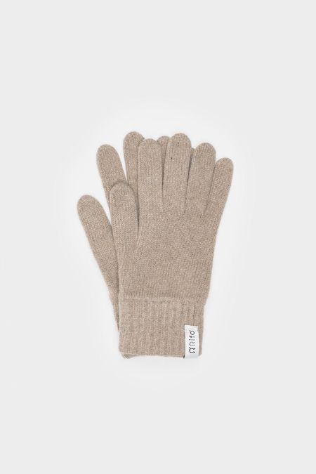 Gants femme en cachemire recyclé | beige "guanti anita beige sabbia"
