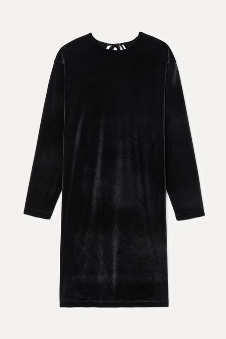 Robe en velours upcyclé | noir "alma", Nitah, photo 4