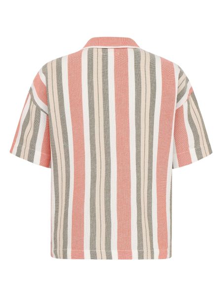 Kurzarmhemd aus Bio-Baumwolle | gestreift "striped short sleeved shirt green stripe", Knowledge Cotton Apparel, Foto 6