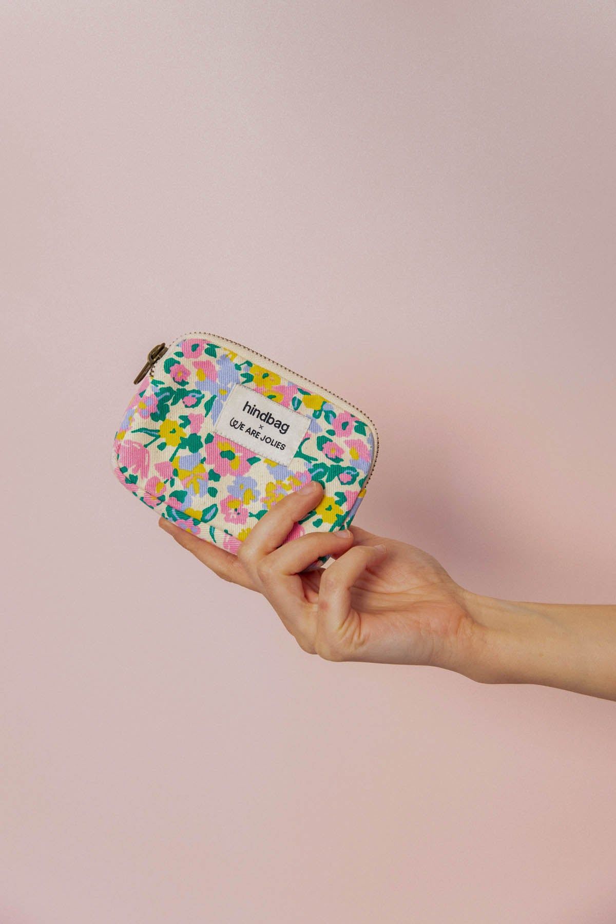 Porte-monnaie en coton bio | multicolor "Lili pastel bloom - liberty", Hindbag, photo 2