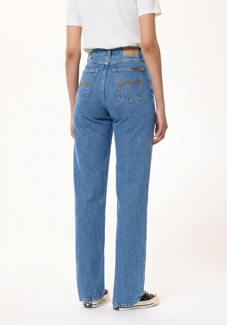 Jean large en coton bio | bleu "clean eileen casual blue" - Nudie Jeans
