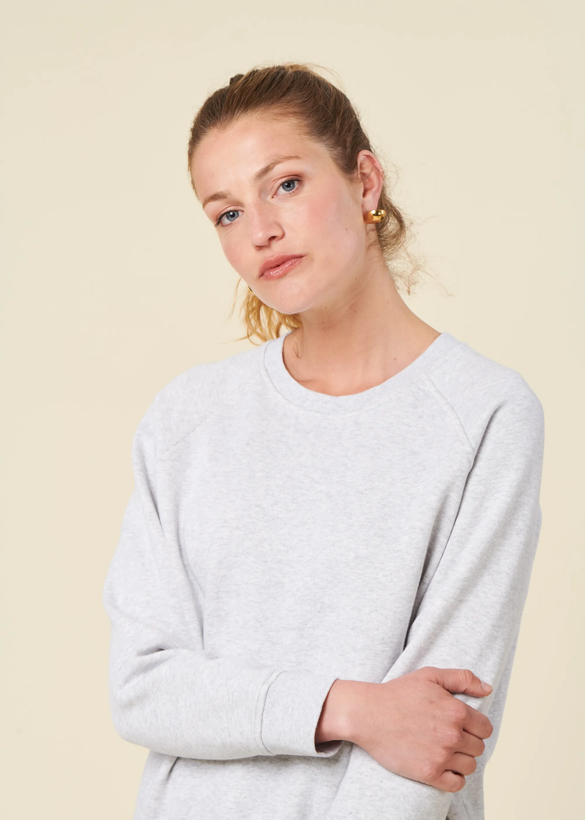Sweat en coton bio | gris chiné, WeDressFair, photo 4