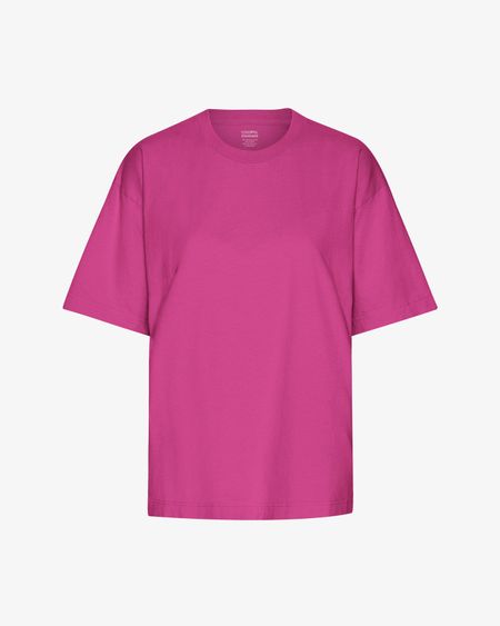 T-shirt ample en coton bio | rose "oversized organic t-shirt - magenta blaze"
