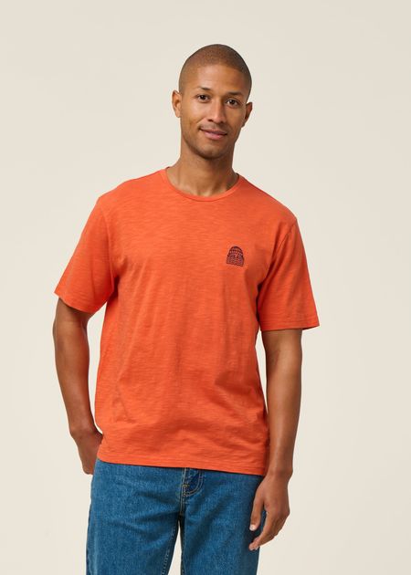 T-shirt en coton bio | orange "carrot mini to the sea tee"