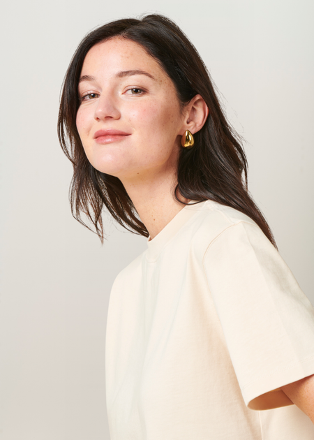 T-shirt boxy en coton bio | écru, WeDressFair, photo 2