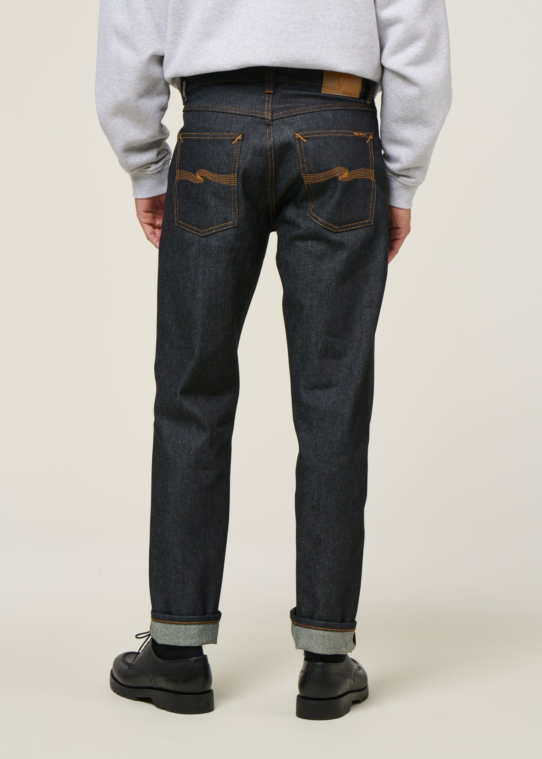 Jean droit large en coton bio | bleu brut "rad rufus dry heavy", Nudie Jeans, photo 3