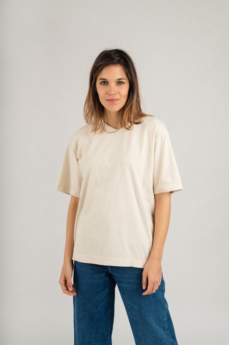T-shirt manches courtes oversize en coton bio | écru "oversized t-shirt ivory white"