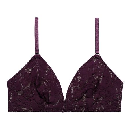 Soutien-gorge prune en dentelle recyclée - ruby