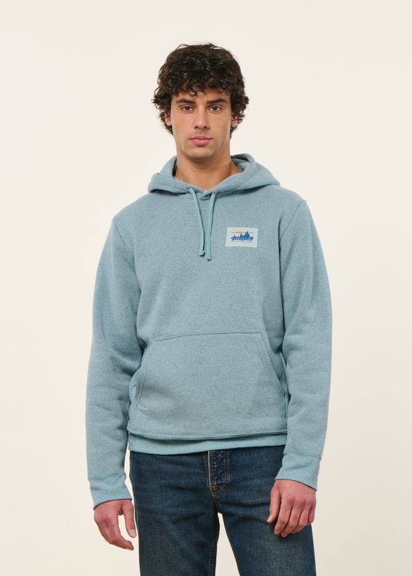 Sweat zippé à capuche Bleu Marine 100% coton pour Homme