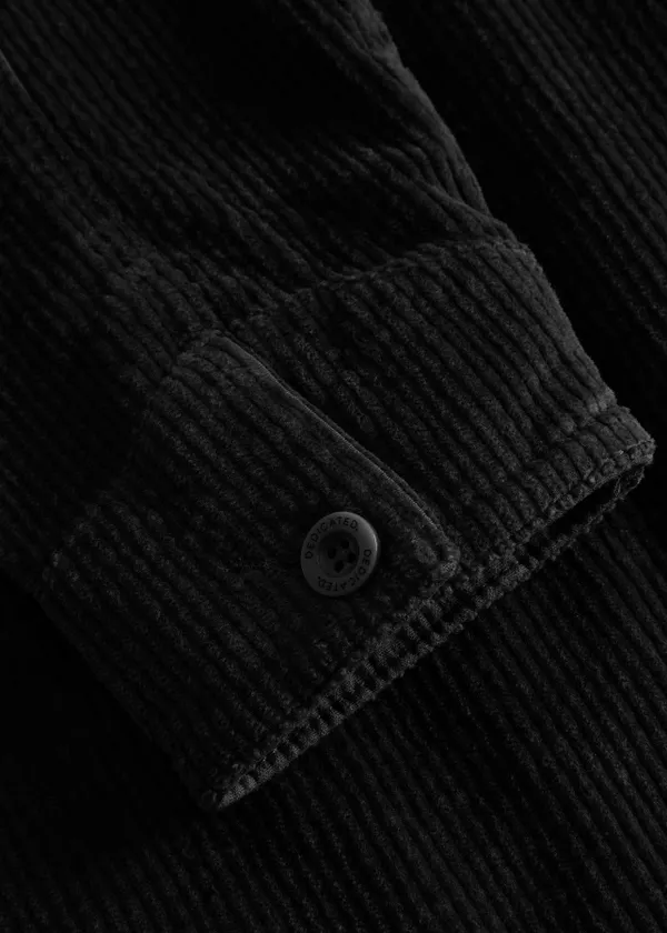 Veste velours en coton bio | noir "Jacket stiby corduroy black", Dedicated