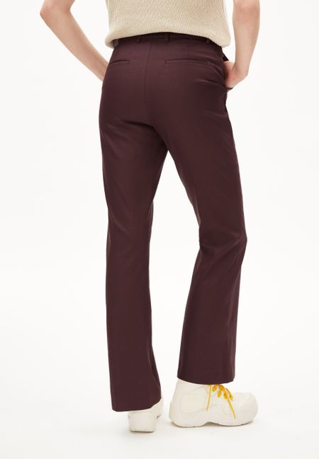 Pantalon flare prune en coton bio et ecovero - tatnaa fudge, Armedangels, photo 3