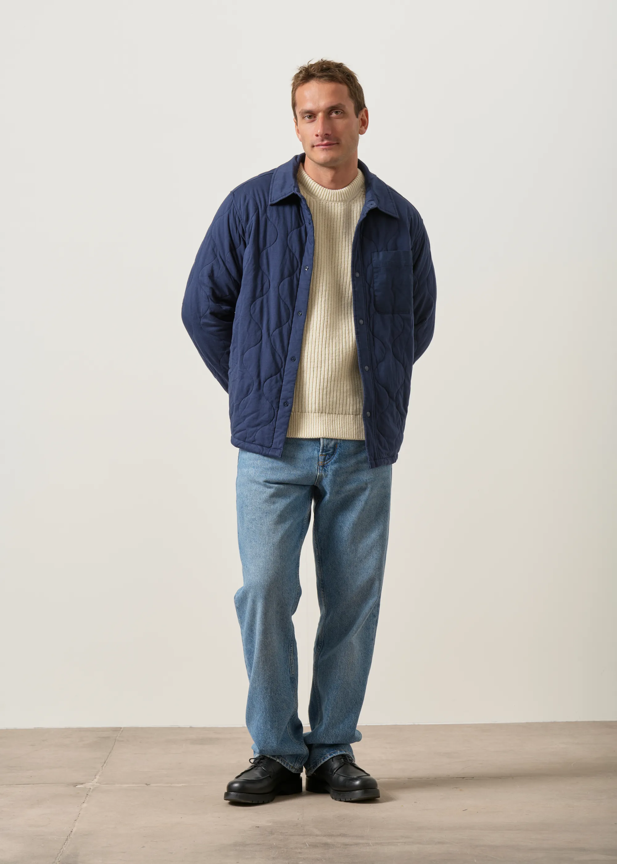 Veste en coton biologique | bleu "daily quilted shirt jkt - nena", Patagonia, photo 4