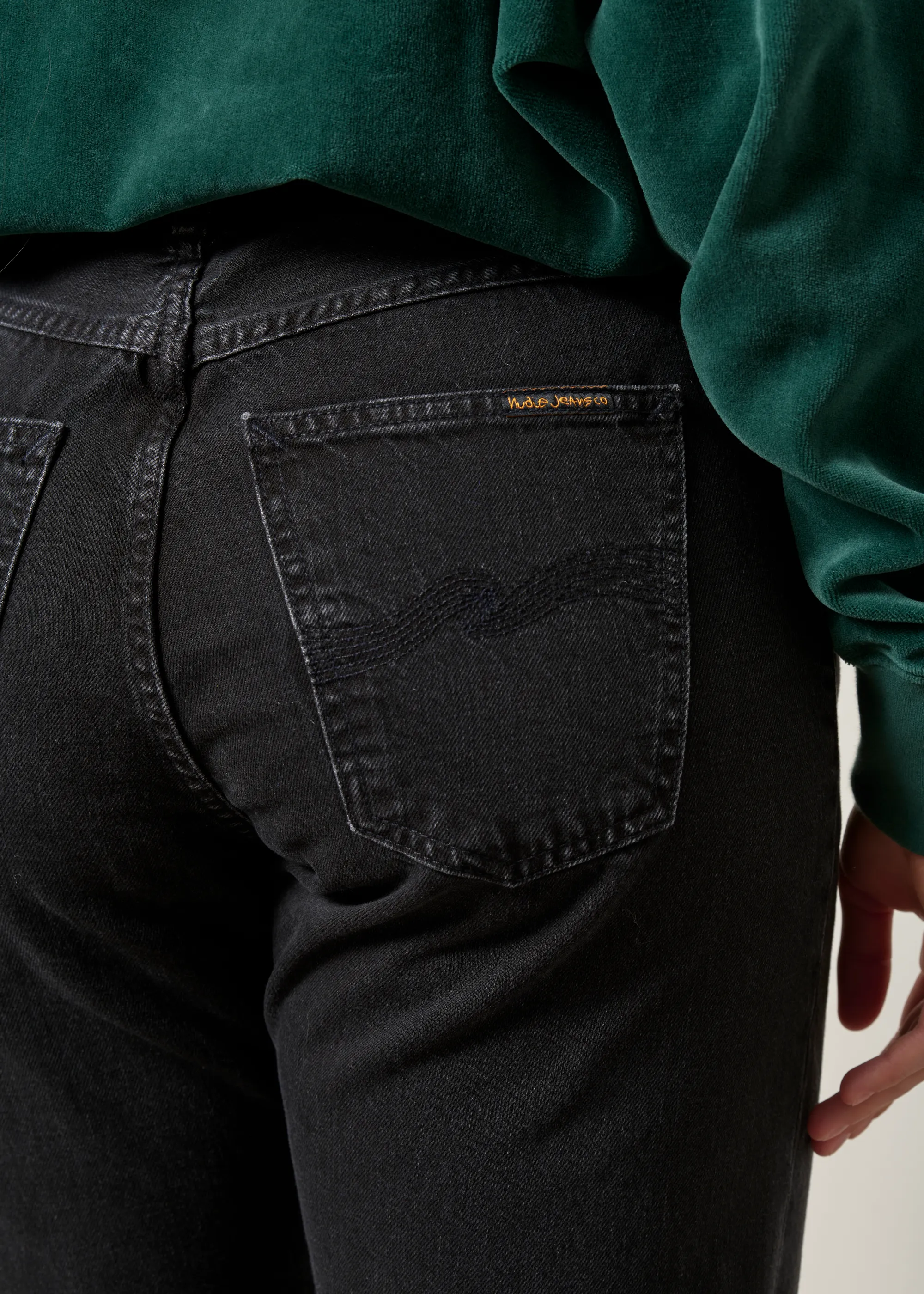 Jean mom en coton bio | noir "Breezy britt friendly black", Nudie Jeans, photo 2