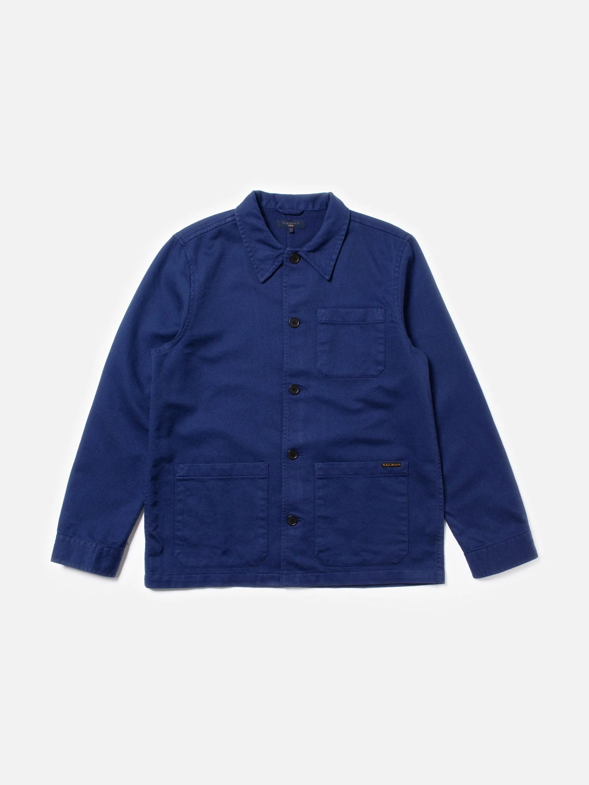 Veste worker en coton bio | bleu "barney worker jacket mid blue", Nudie Jeans, photo 5
