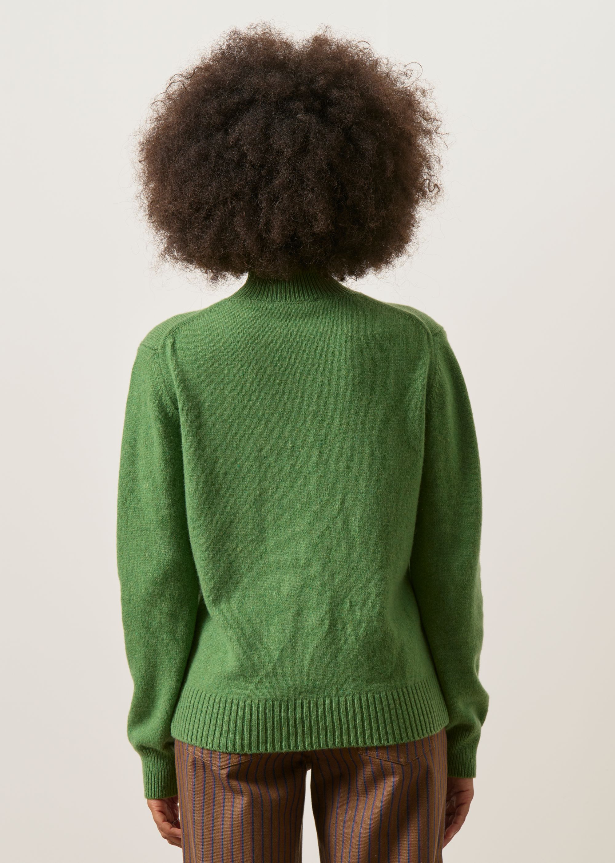 Pull en cachemire recyclé | vert "Ada woman recycled cashmere sweater - green bietola", Rifò, photo 4
