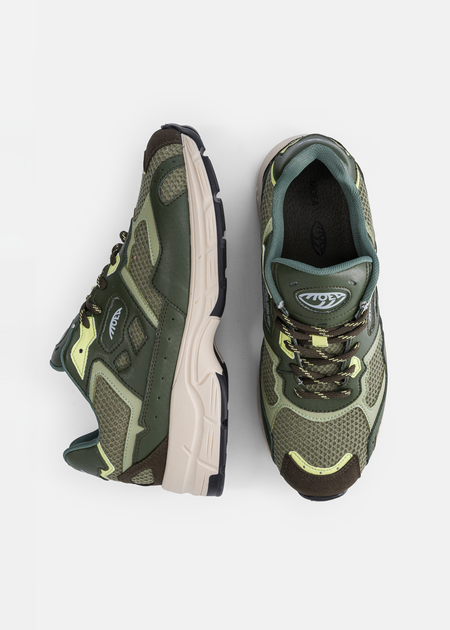 Baskets vegan | beige "rush - green acid" - Moea