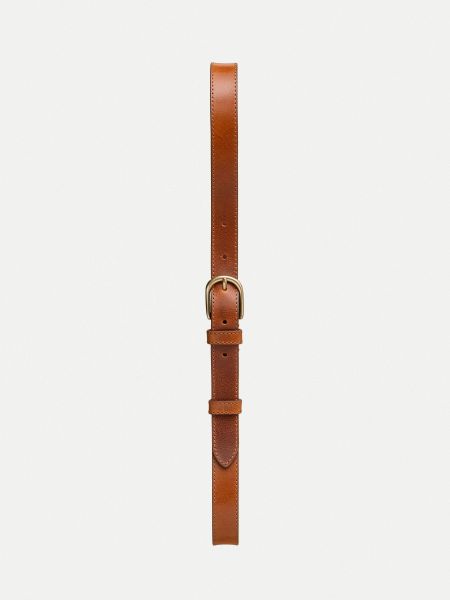 Ceinture marron clair en cuir à tannage végétal - handsome belt classic toffee brown