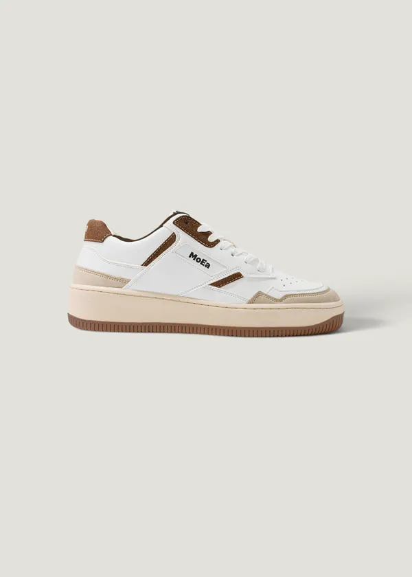 Baskets vegan | multicolor "gen1 - coco white & brown suede", Moea