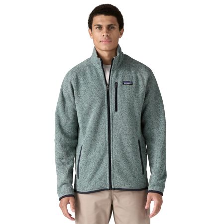 Veste polaire zippée en polyester recyclé | bleu "m's better sweater jkt - thermal blue"