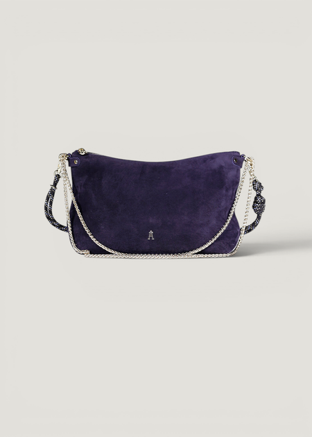 Sac à main en suède | bleu "mallow - suede marine", Craie Studio