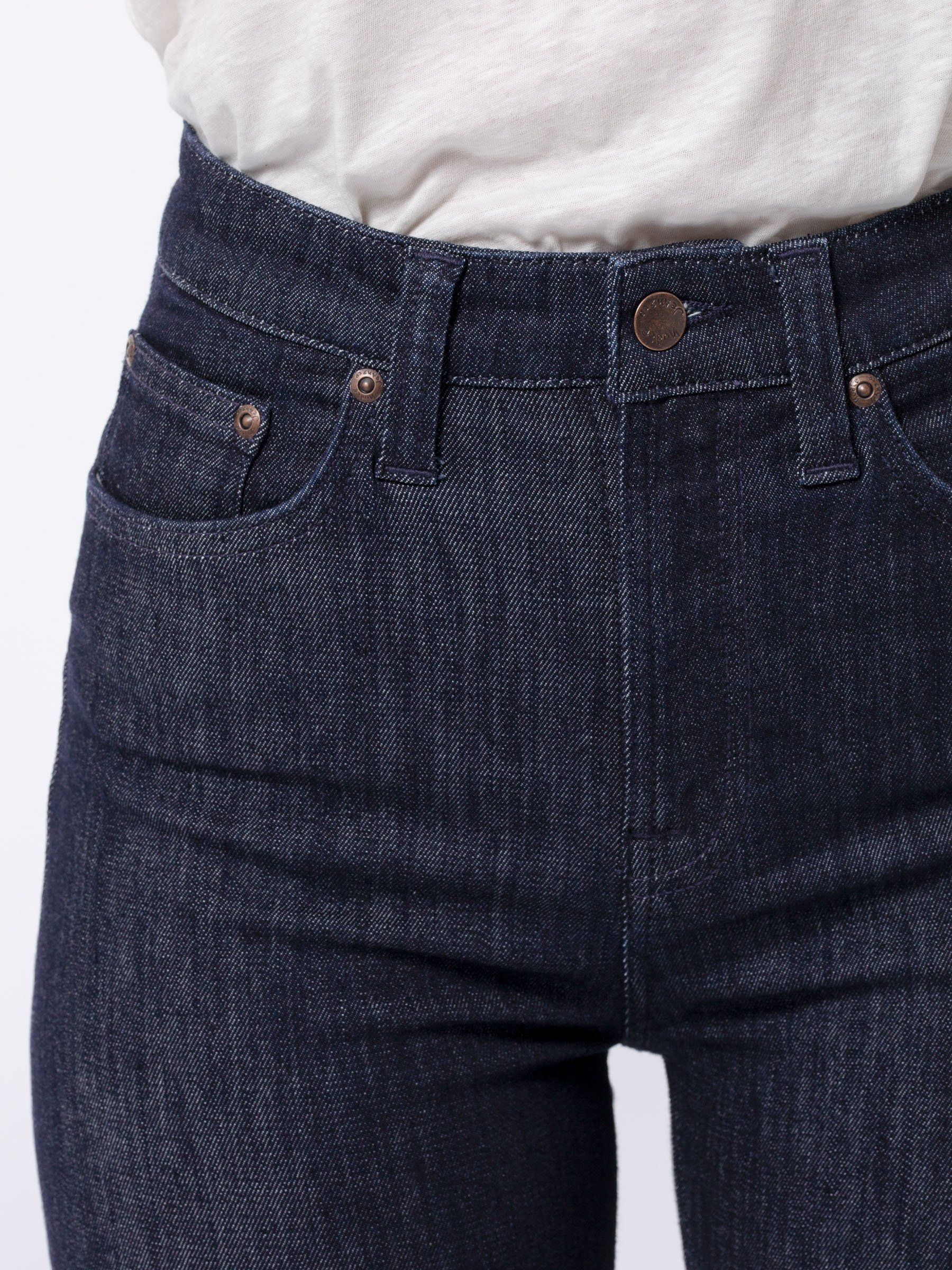 Jean skinny taille haute brut en coton bio - hightop tilde dark navy, Nudie Jeans, photo 5