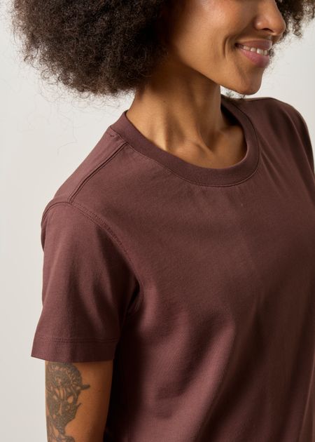 T-shirt en coton bio | chocolat - WeDressFair