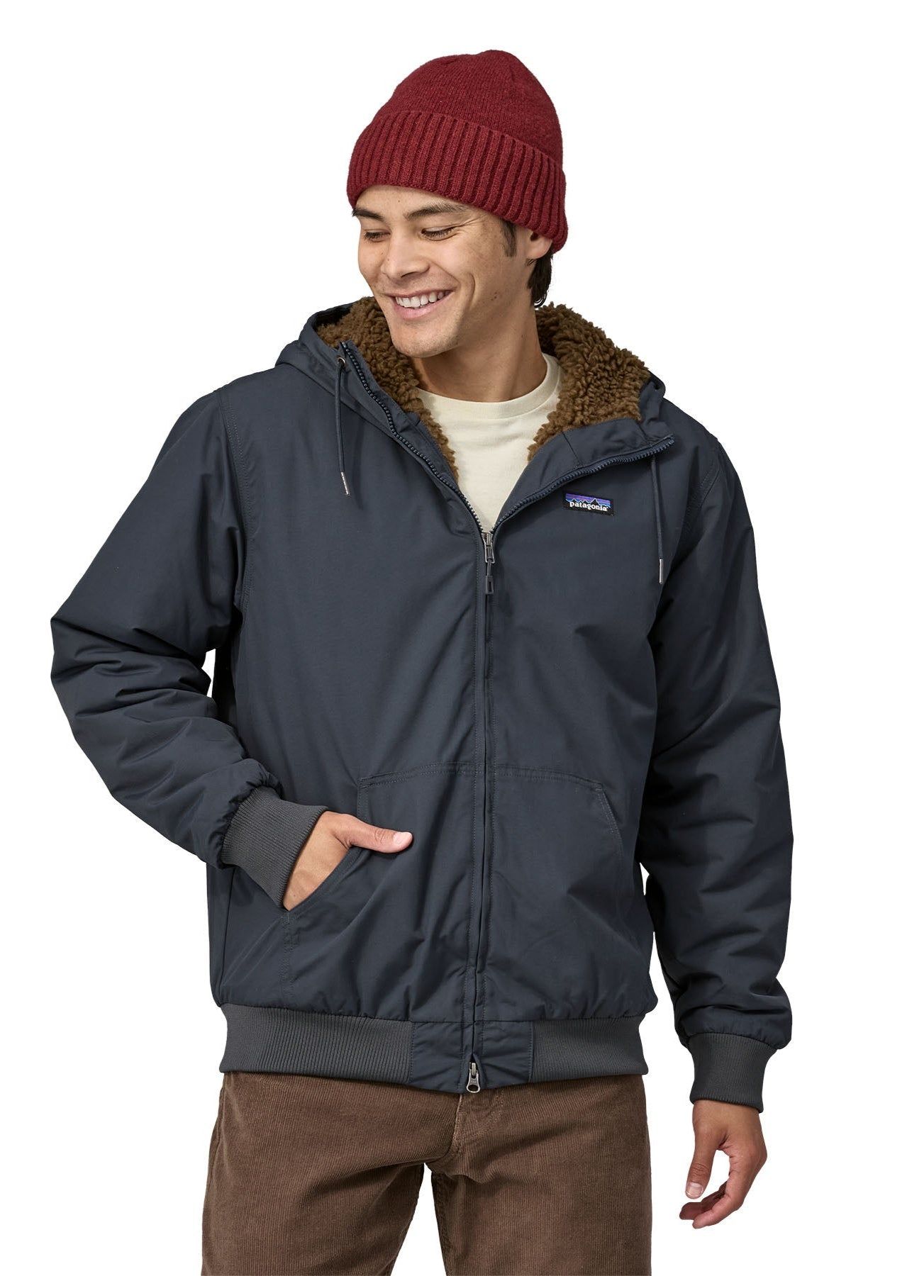 Manteau en matières recyclées | marine "m's lined isthmus hoody - smolder blue", Patagonia, photo 1
