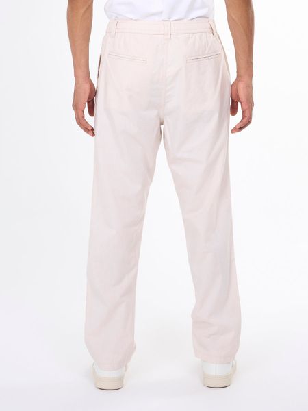 Pantalon léger beige en coton bio - loose slack pant light feather gray, Knowledge Cotton Apparel, photo 3