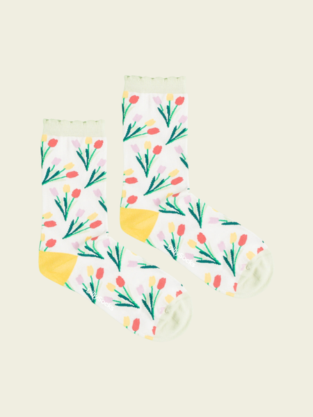Chaussettes en coton bio | multicolor "tulip treasure"