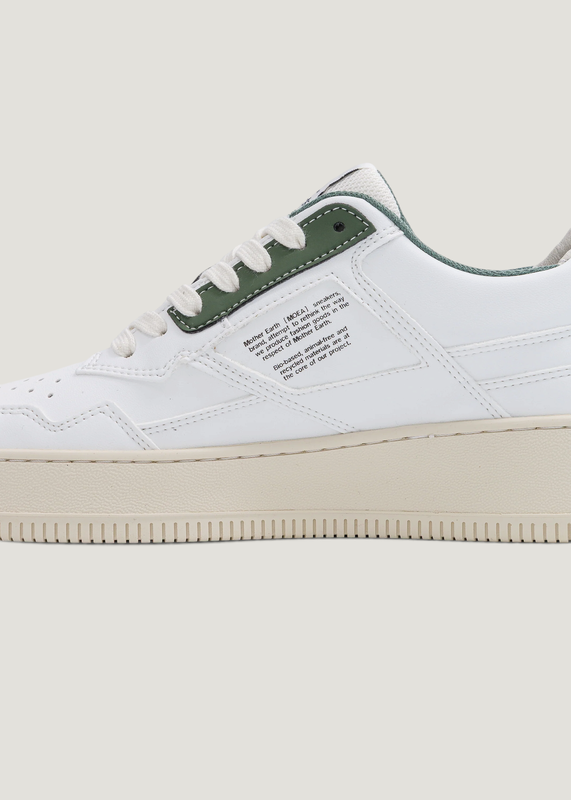 Baskets vegan | blanc et vert "origin -white and green - apple", Moea, photo 3