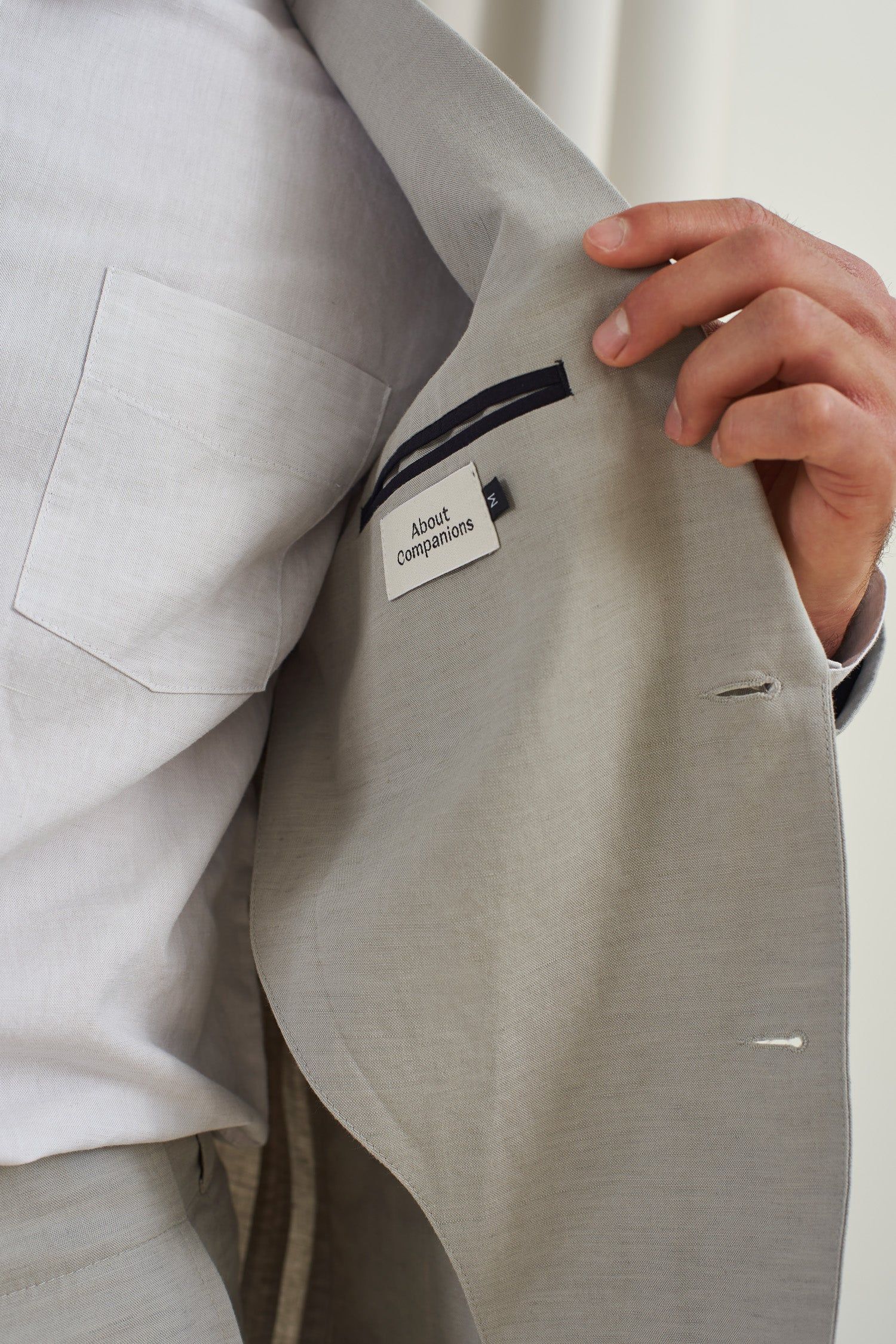 Blazer en coton bio et lin | lin naturel "enver reed linen", About Companions, photo 8