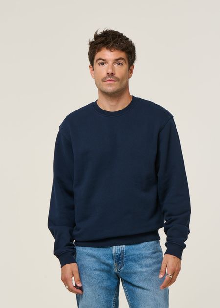 Sweat oversize en coton bio | bleu marine