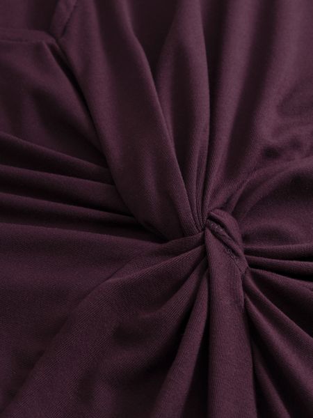 Top en micromodal | aubergine "Cross chic top" - Mademoiselle Yéyé