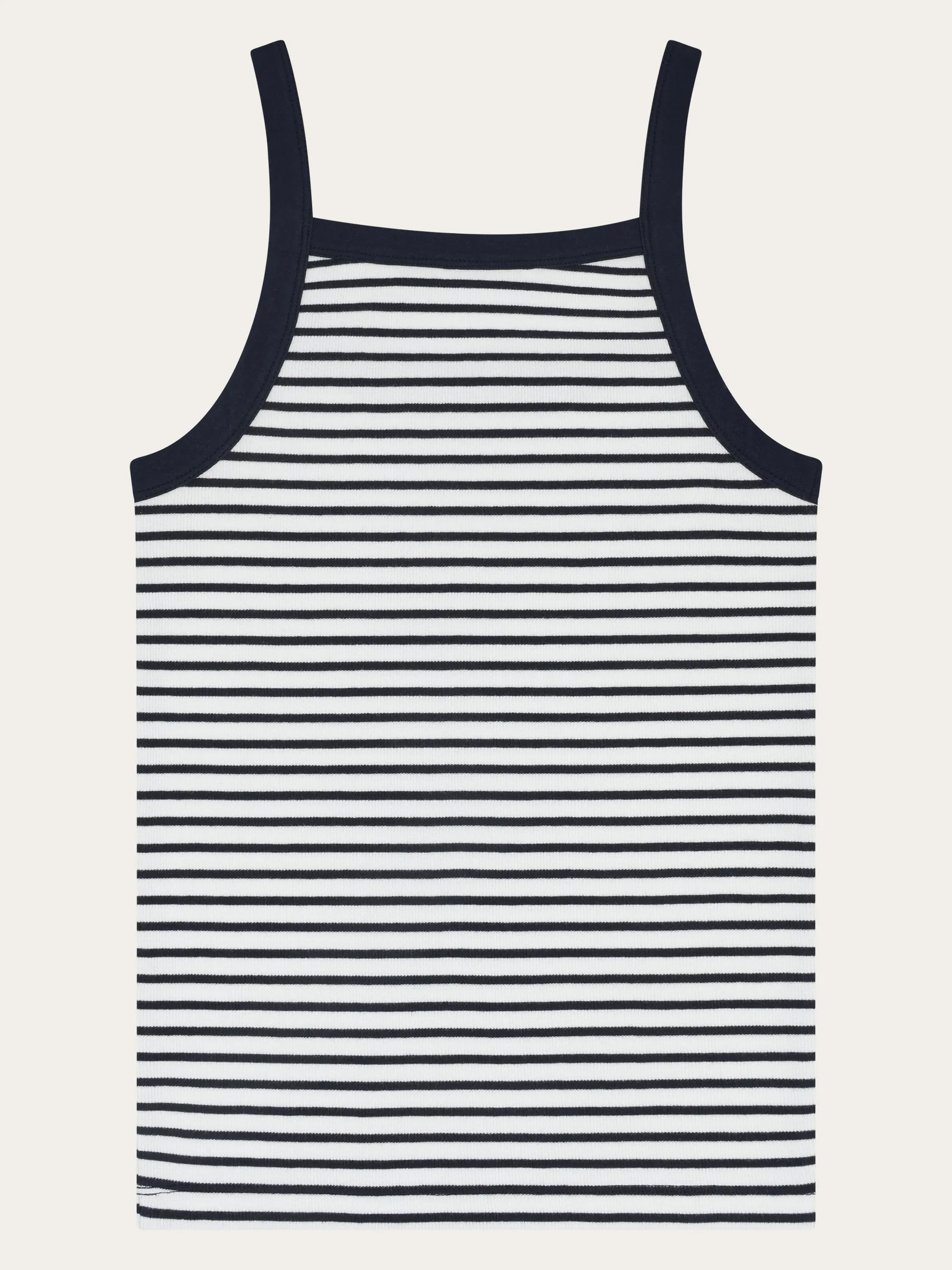 Débardeur en coton bio | rayé "rib strap top - navy", Knowledge Cotton Apparel, photo 3